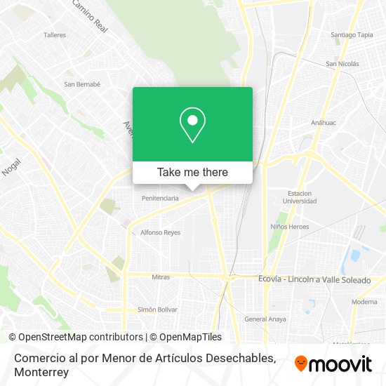 Comercio al por Menor de Artículos Desechables map