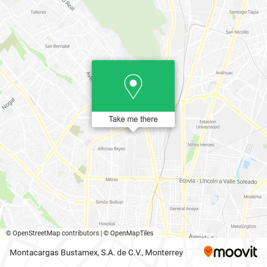 Mapa de Montacargas Bustamex, S.A. de C.V.