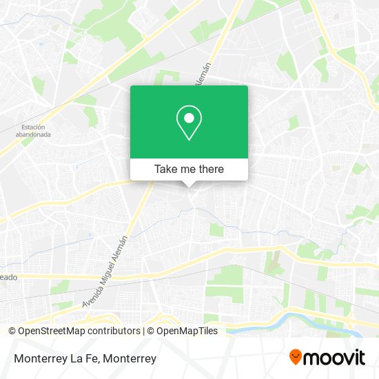 Monterrey La Fe map