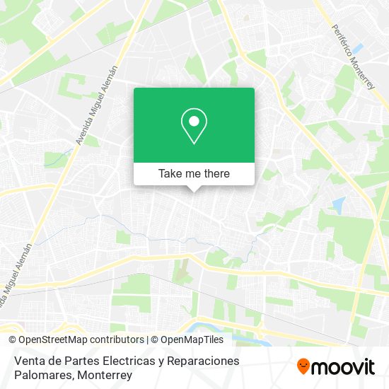 Mapa de Venta de Partes Electricas y Reparaciones Palomares