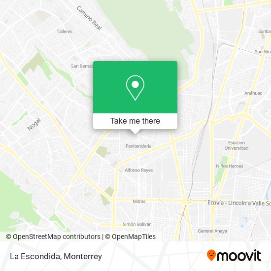 Mapa de La Escondida