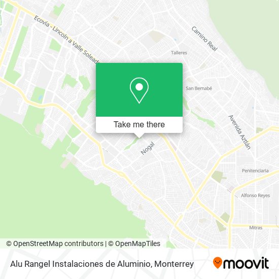 Alu Rangel Instalaciones de Aluminio map