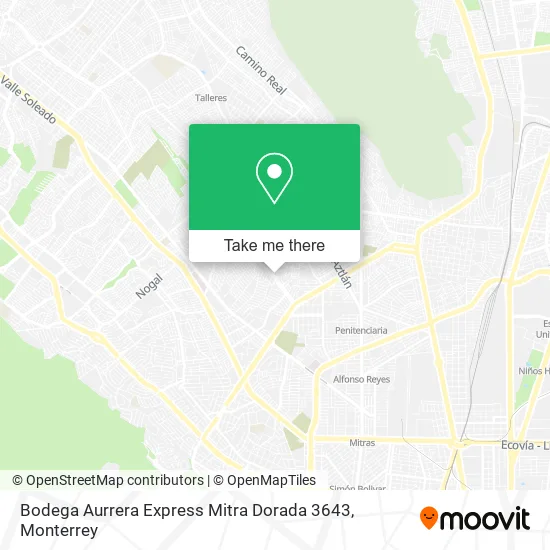 Mapa de Bodega Aurrera Express Mitra Dorada 3643