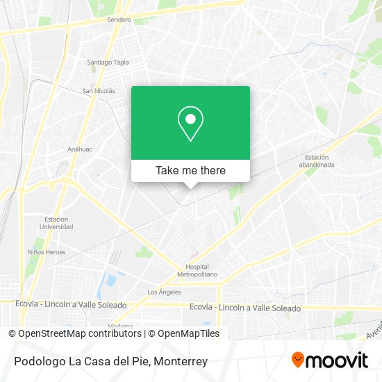 Podologo La Casa del Pie map