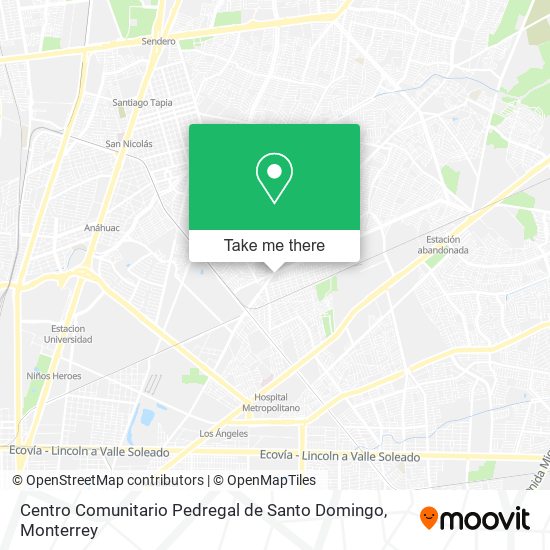 Mapa de Centro Comunitario Pedregal de Santo Domingo