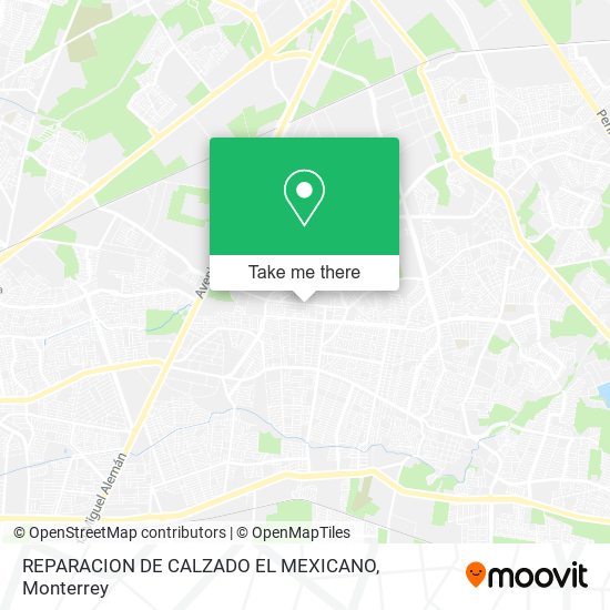 Mapa de REPARACION DE CALZADO EL MEXICANO