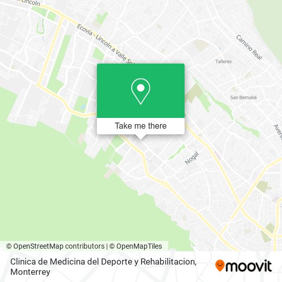 Mapa de Clinica de Medicina del Deporte y Rehabilitacion