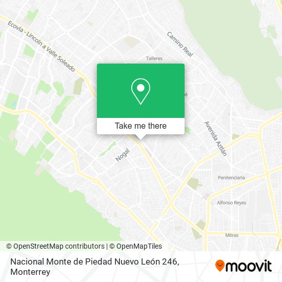 Mapa de Nacional Monte de Piedad Nuevo León 246