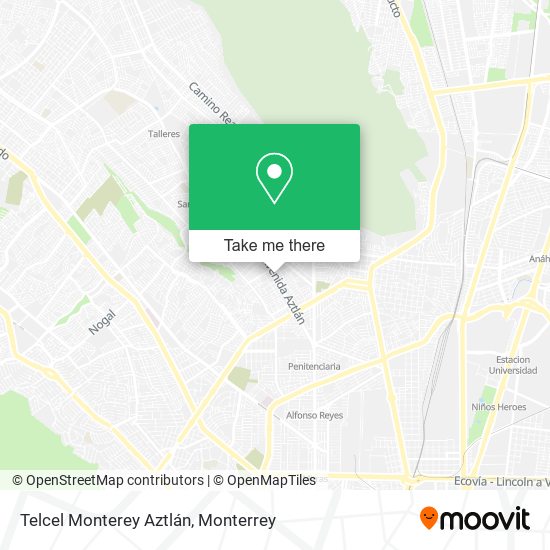 Telcel Monterey Aztlán map