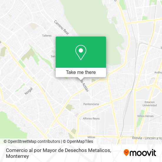 Mapa de Comercio al por Mayor de Desechos Metalicos