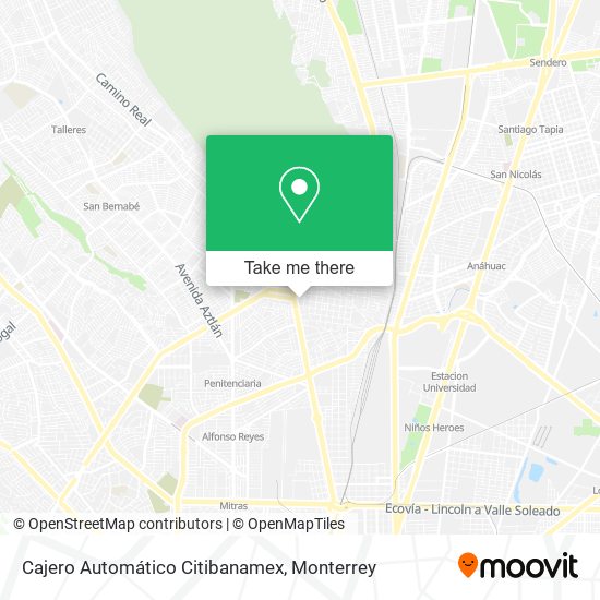 Mapa de Cajero Automático Citibanamex