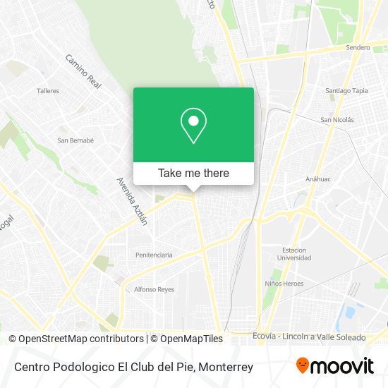 Mapa de Centro Podologico El Club del Pie