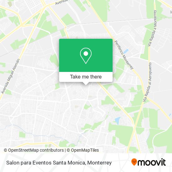 Salon para Eventos Santa Monica map
