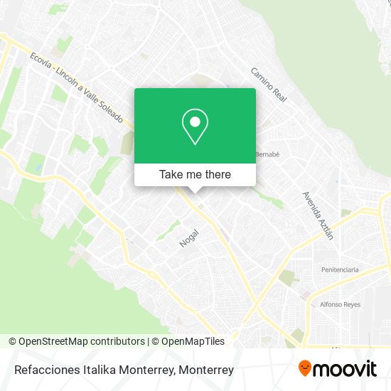 Mapa de Refacciones Italika Monterrey