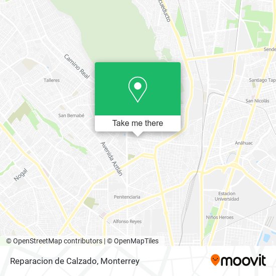 Mapa de Reparacion de Calzado