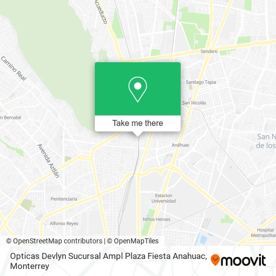 Opticas Devlyn Sucursal Ampl Plaza Fiesta Anahuac map