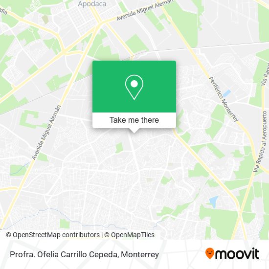 Profra. Ofelia Carrillo Cepeda map