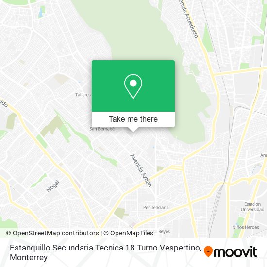 Mapa de Estanquillo.Secundaria Tecnica 18.Turno Vespertino