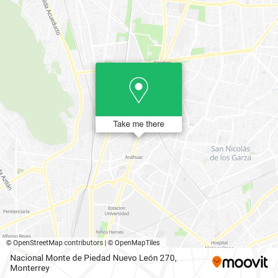 Nacional Monte de Piedad Nuevo León 270 map
