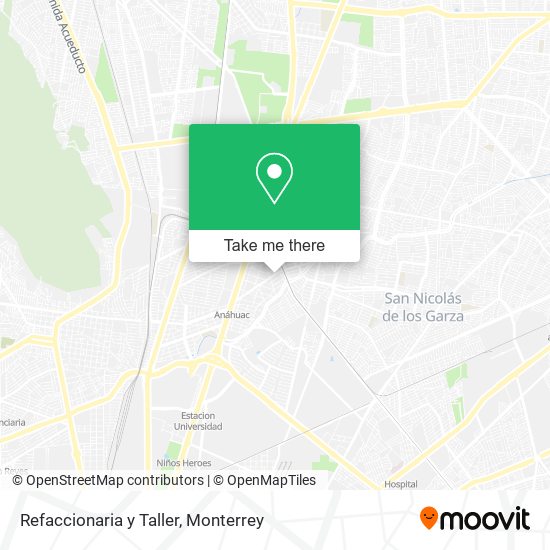 Refaccionaria y Taller map