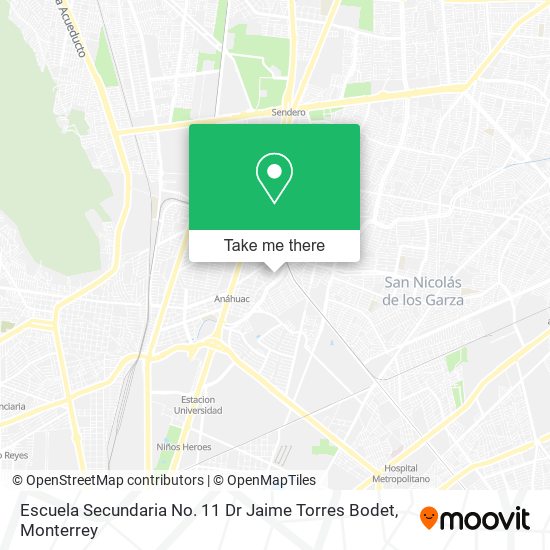 Escuela Secundaria No. 11 Dr Jaime Torres Bodet map