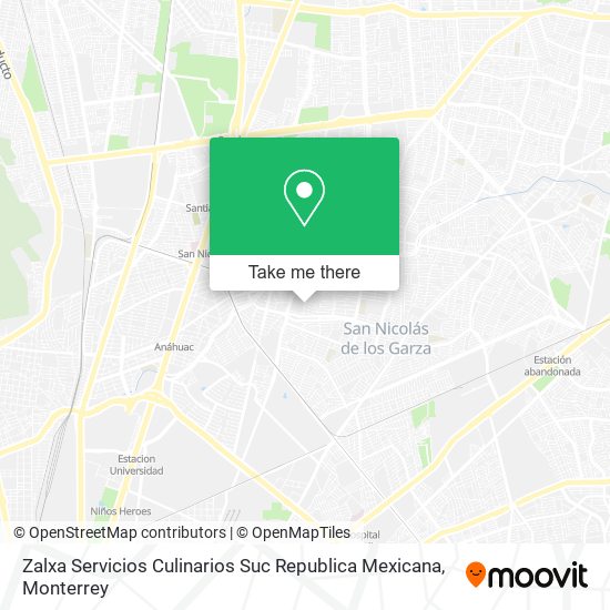 Mapa de Zalxa Servicios Culinarios Suc Republica Mexicana