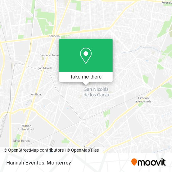 Mapa de Hannah Eventos