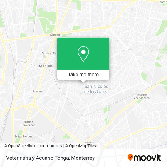Mapa de Veterinaria y Acuario Tonga