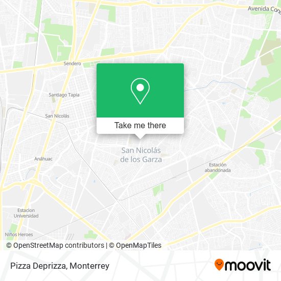 Mapa de Pizza Deprizza