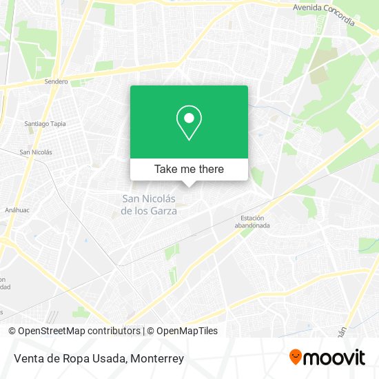 Mapa de Venta de Ropa Usada