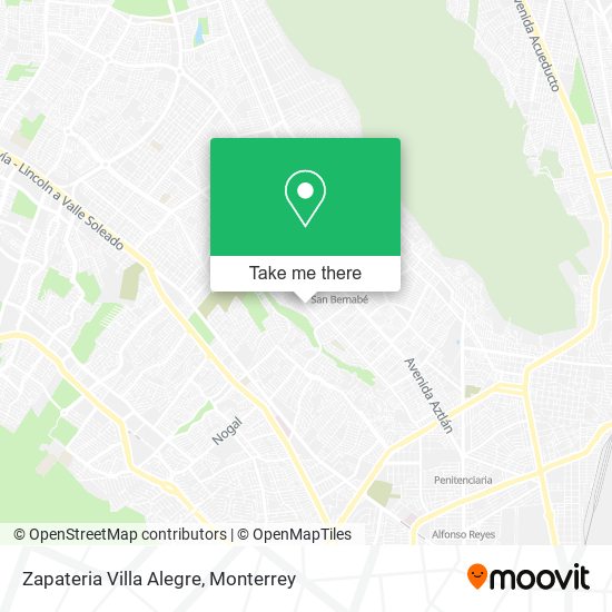 Mapa de Zapateria Villa Alegre