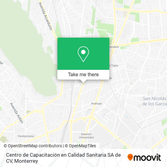 Centro de Capacitación en Calidad Sanitaria SA de CV map