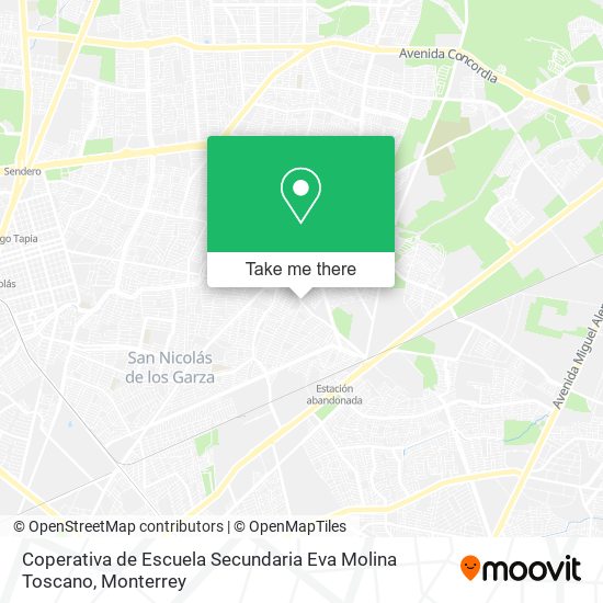 Mapa de Coperativa de Escuela Secundaria Eva Molina Toscano