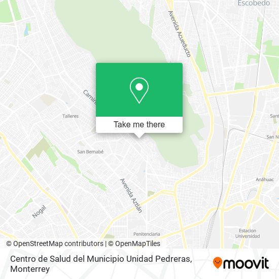 Mapa de Centro de Salud del Municipio Unidad Pedreras