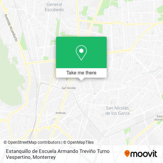 Mapa de Estanquillo de Escuela Armando Treviño Turno Vespertino