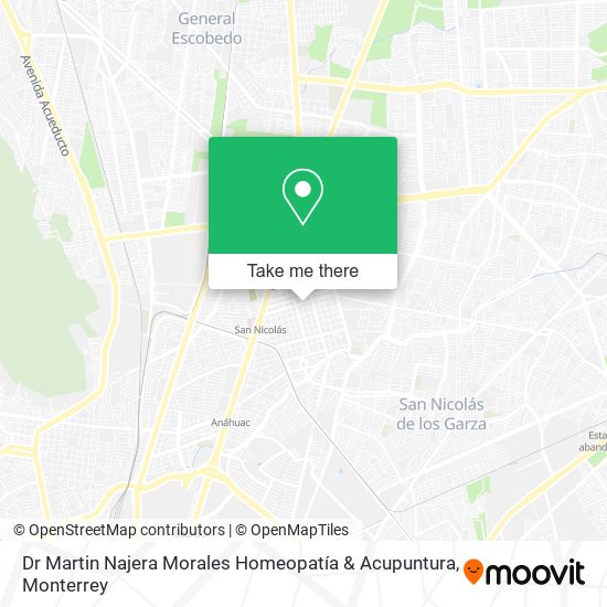 Mapa de Dr Martin Najera Morales Homeopatía & Acupuntura