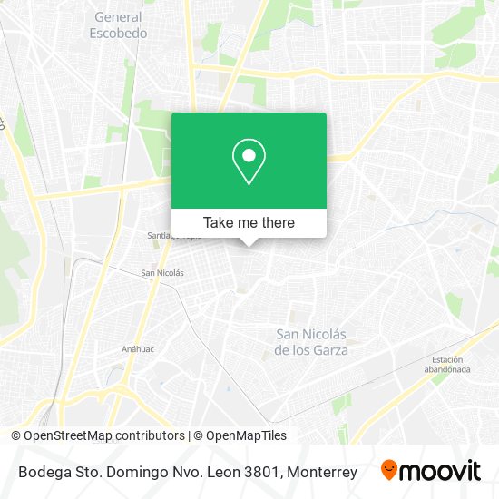 Mapa de Bodega Sto. Domingo Nvo. Leon 3801