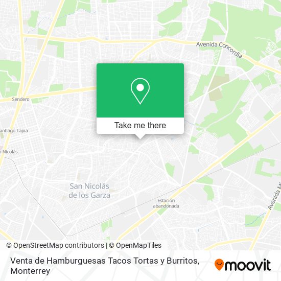 Venta de Hamburguesas Tacos Tortas y Burritos map