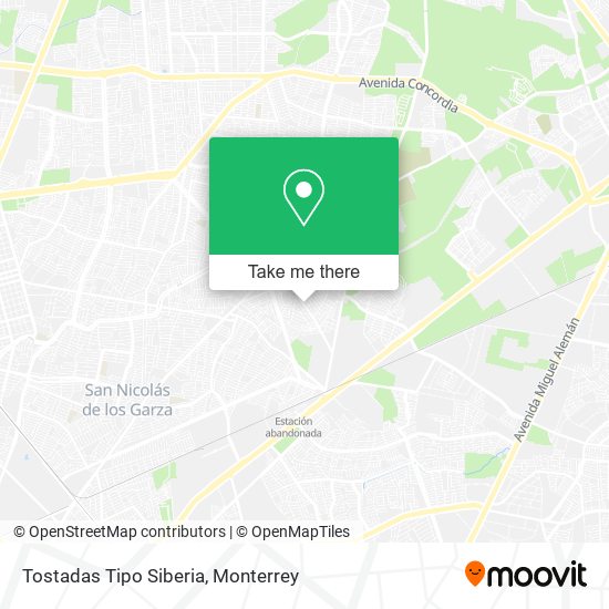 Mapa de Tostadas Tipo Siberia