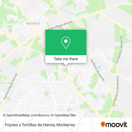 Mapa de Frijoles y Tortillas de Harina