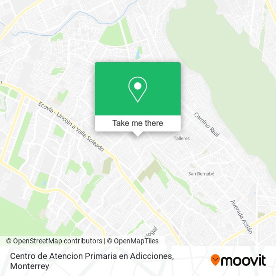 Centro de Atencion Primaria en Adicciones map