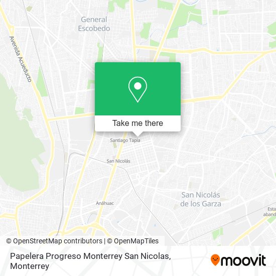 Papelera Progreso Monterrey San Nicolas map