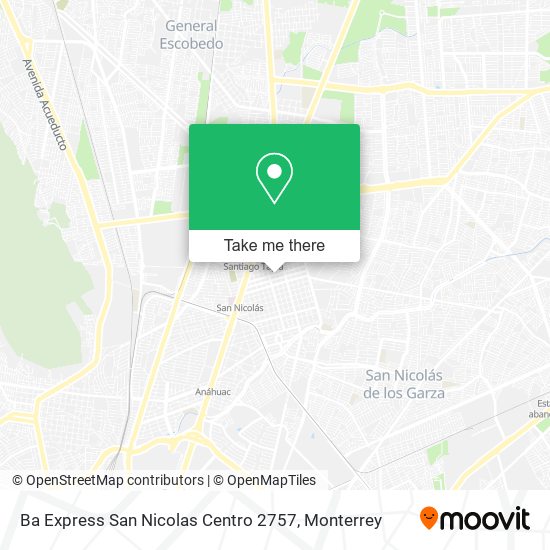 Mapa de Ba Express San Nicolas Centro 2757