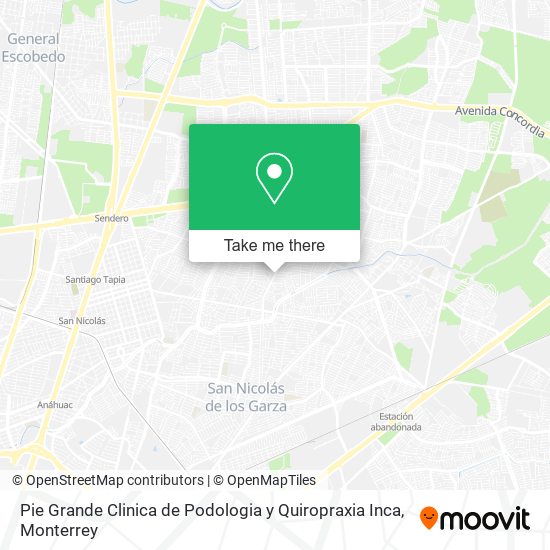 Pie Grande Clinica de Podologia y Quiropraxia Inca map