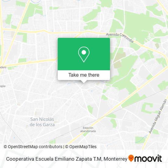 Mapa de Cooperativa Escuela Emiliano Zapata T.M