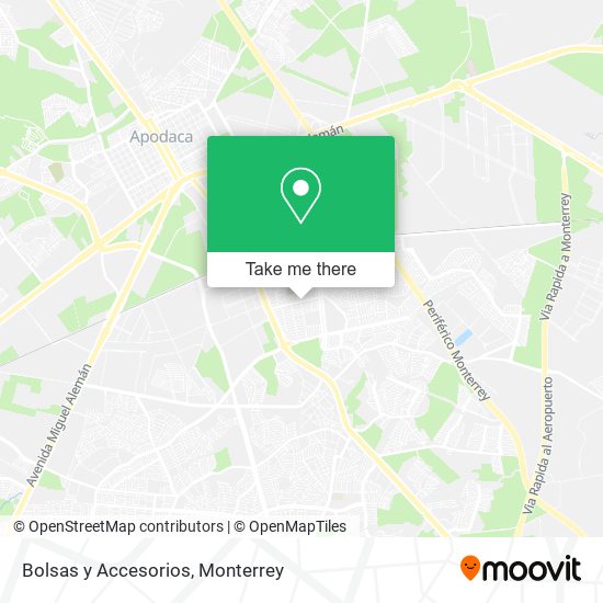 Mapa de Bolsas y Accesorios