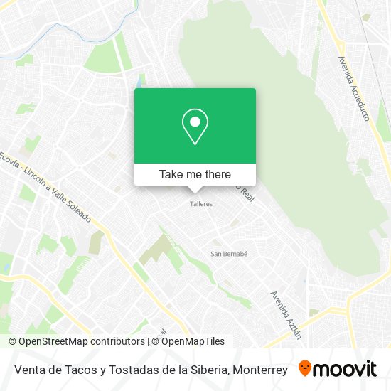 Venta de Tacos y Tostadas de la Siberia map