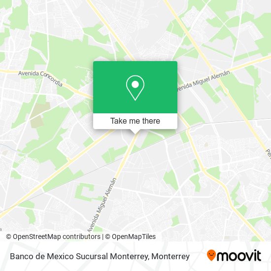 Banco de Mexico Sucursal Monterrey map