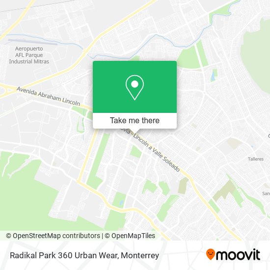 Radikal Park 360 Urban Wear map