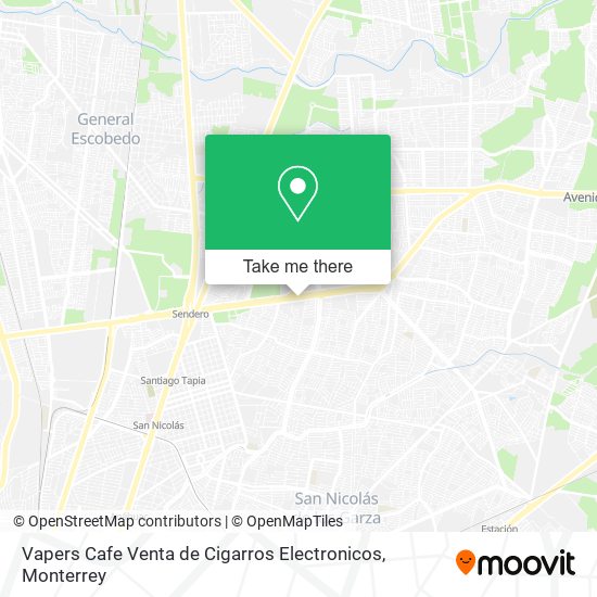 Vapers Cafe Venta de Cigarros Electronicos map